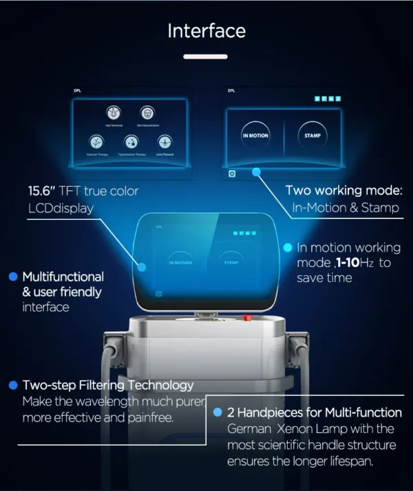 Hot Best Vertical DPL E-light ipl laser Hair Removal Machine/Skin Rejuvenation Machine ipl hair removal machine - Image 2